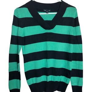 Gap Women’sLong Sleeve Striped V Front Sweater Sz XS